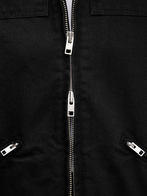 The North Face kurtka bawełniana Cedar Canvas Work kolor czarny przejściowa oversize NF0A8B99JK31