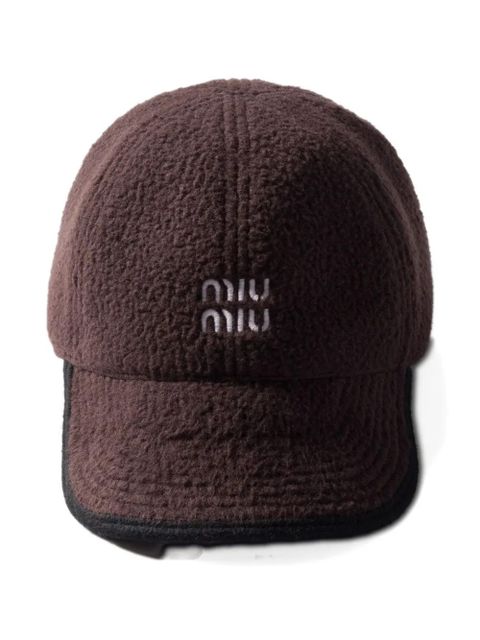 Miu Miu fleece baseball cap - Brown