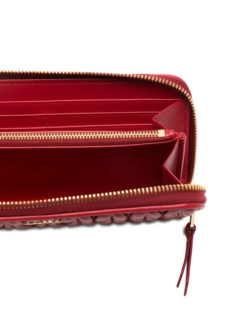 Miu Miu matelassé zip wallet - Red
