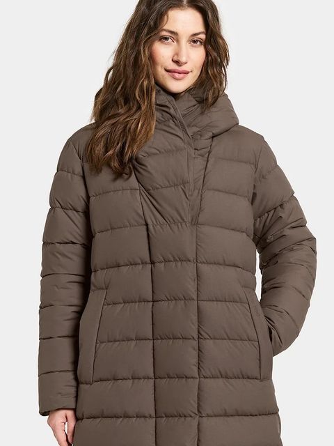 Didriksons kurtka STELLA damska kolor brązowy zimowa 505538