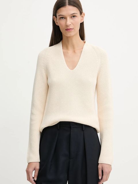 Marc O'Polo sweter bawełniany damski kolor beżowy 600605960323 - zdjęcie produktu nr 1