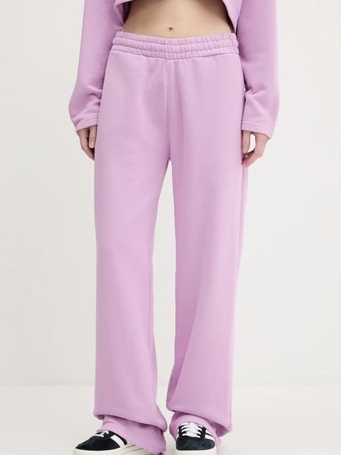 Hugo Blue spodnie dresowe bawełniane damskie kolor fioletowy gładkie 50545019 - zdjęcie produktu nr 1