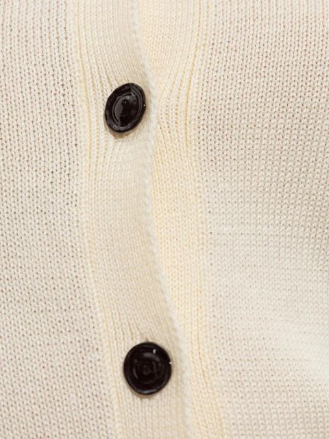 Marni logo-embroidered cardigan - Neutrals