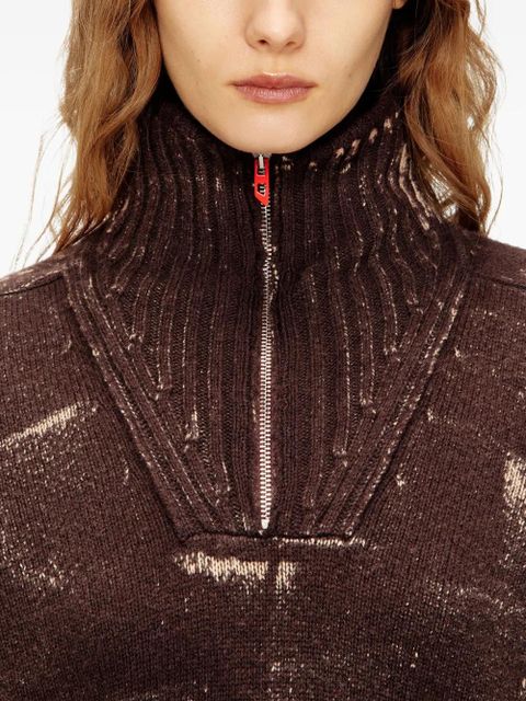 Diesel M-Marcellette half-zip sweater - Brown