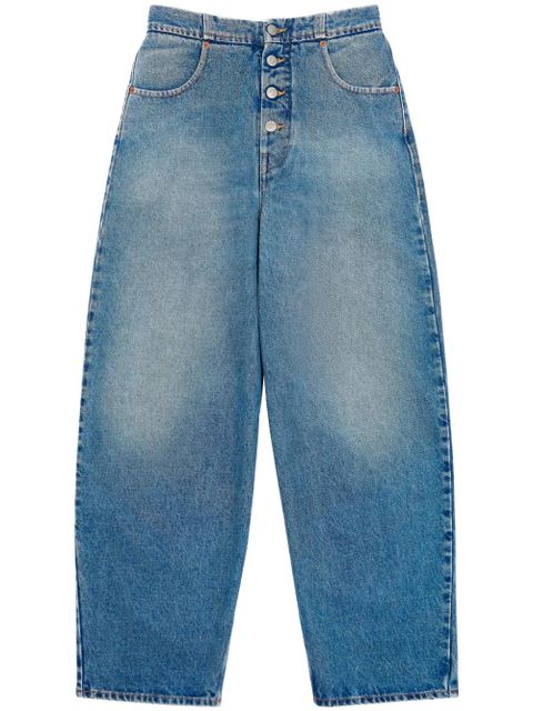 MM6 Maison Margiela wide-leg cotton jeans - Blue - zdjęcie produktu nr 1