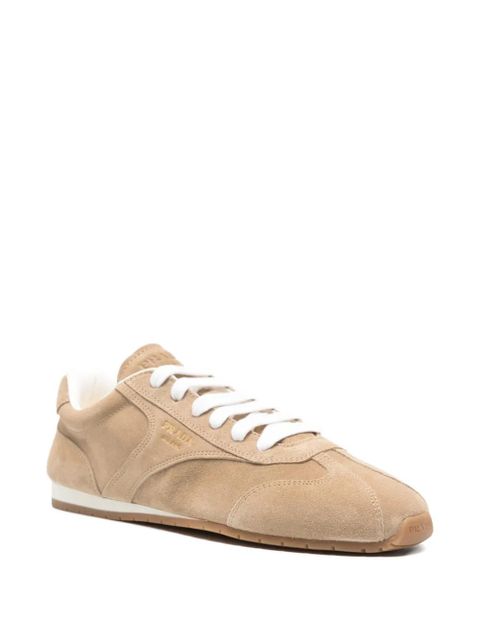 Prada suede lace-up sneakers - Neutrals - zdjęcie produktu nr 2