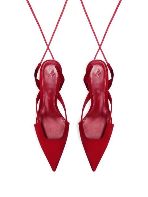 The Attico lace-up slingback pumps - Red - zdjęcie produktu nr 2