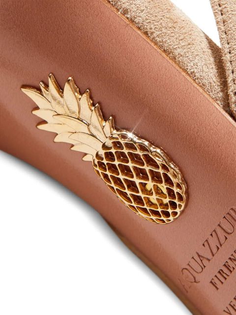 Aquazzura 85mm Bow Tie pointed pumps - Neutrals