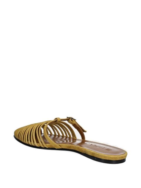 BY FAR Osip Cumin Kid caged buckle slides - Yellow - zdjęcie produktu nr 2