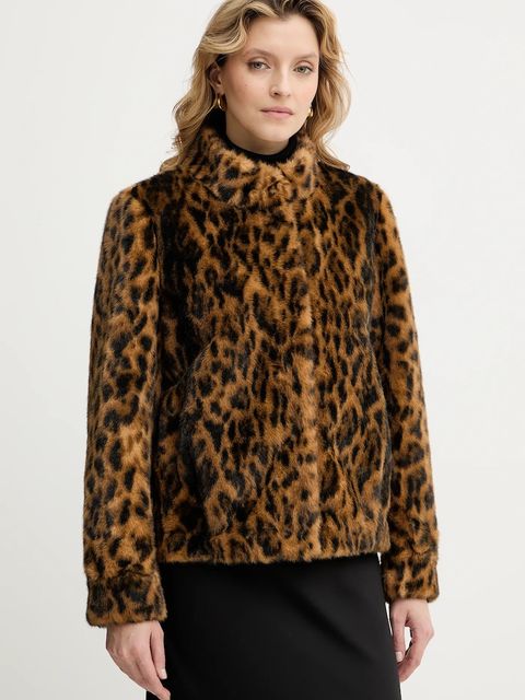 Guess kurtka LUNA kolor brązowy przejściowa W5BL65 W3900 - zdjęcie produktu nr 1