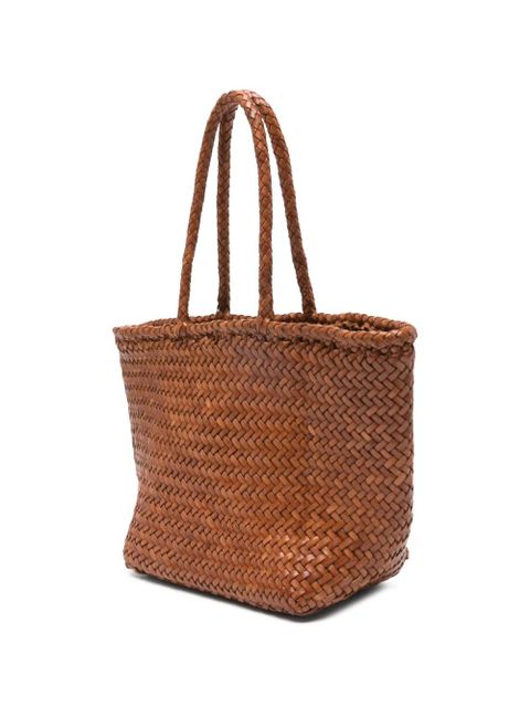 DRAGON DIFFUSION small Grace woven tote bag - Brown