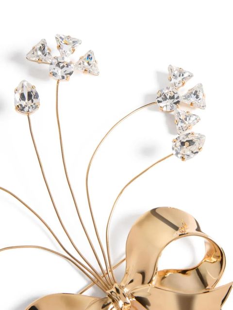 Valentino Garavani Papier Floral embellished brooch - Gold