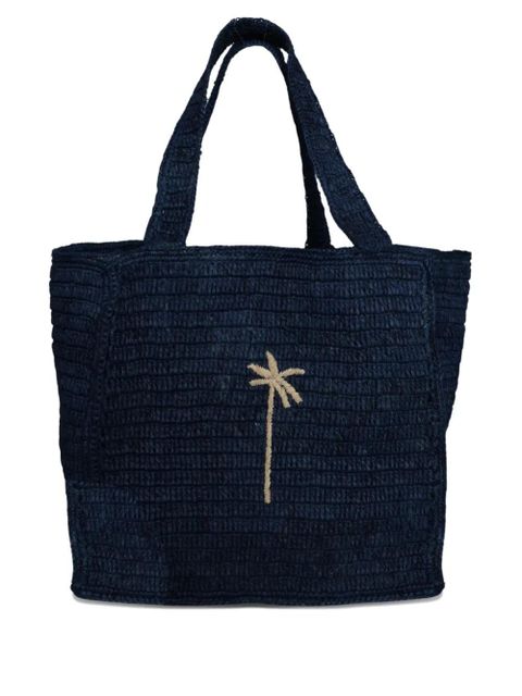 Manebi embroidered-logo tote bag - Blue