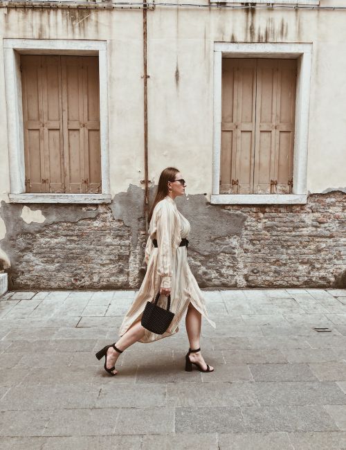 Koszulo - sukienka w paski