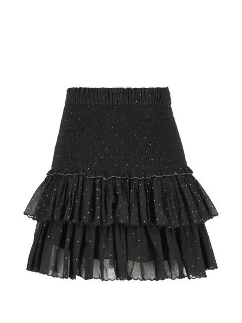 ISABEL MARANT ruffled tiered midi skirt - Black