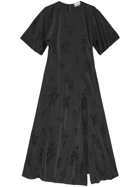GANNI floral-jacquard dress - Black - zdjęcie produktu nr 1