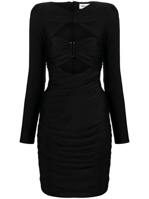 Self-Portrait ruched cut-out minidress - Black - zdjęcie produktu nr 1