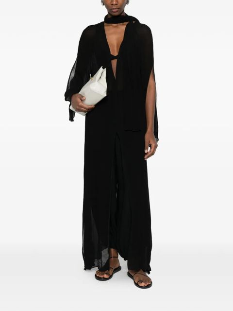 Aya Muse Avira V-neck maxi dress - Black - zdjęcie produktu nr 1