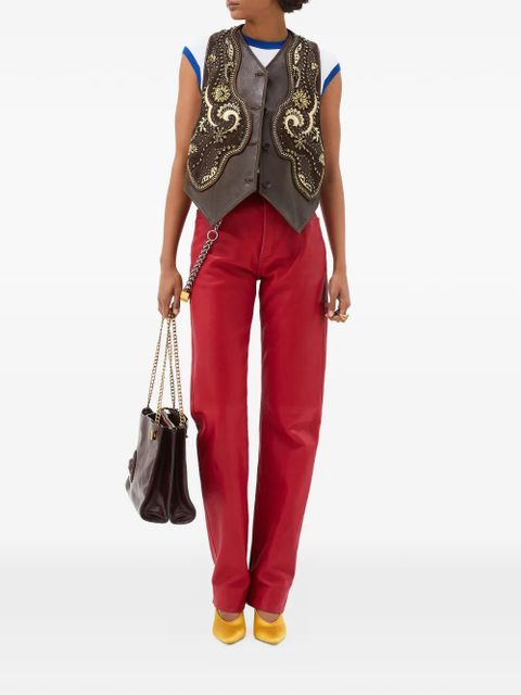 Versace straight trousers - Red - zdjęcie produktu nr 2