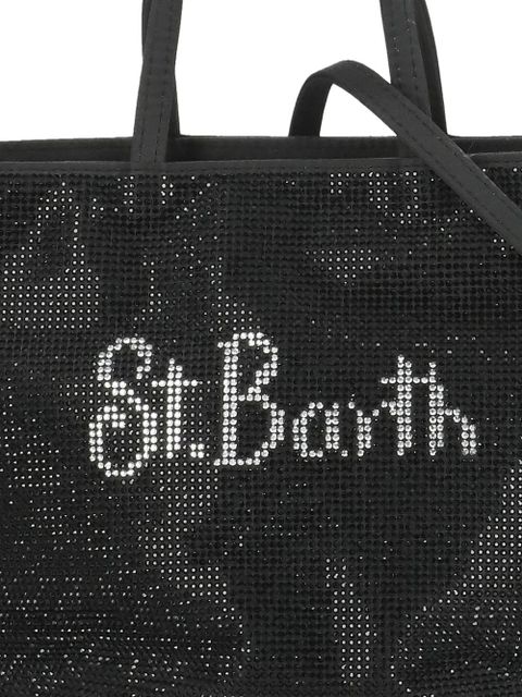 MC2 Saint Barth mini strass removable-strap tote bag - Black