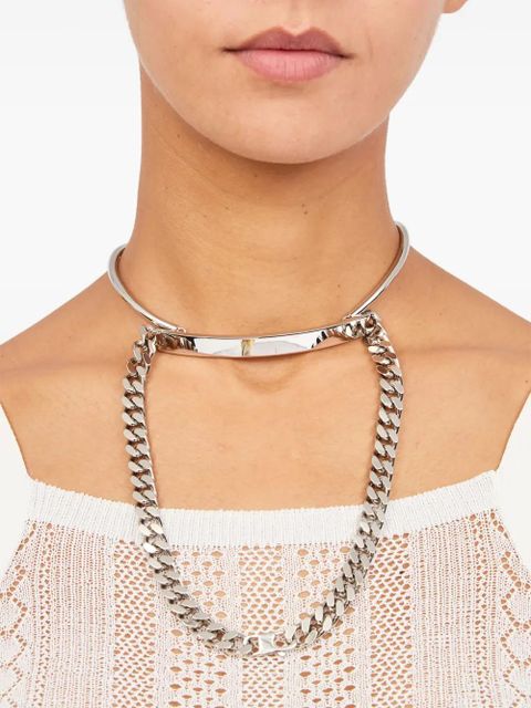 MM6 Maison Margiela mixed chain necklace - Silver