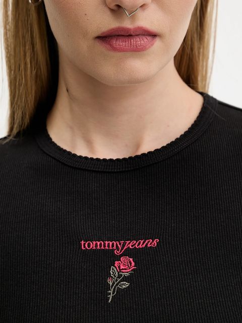 Tommy Jeans t-shirt damski kolor czarny DW0DW21787