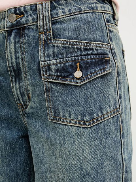 Guess Originals jeansy damskie kolor granatowy W5RG02 D4XYD - zdjęcie produktu nr 2