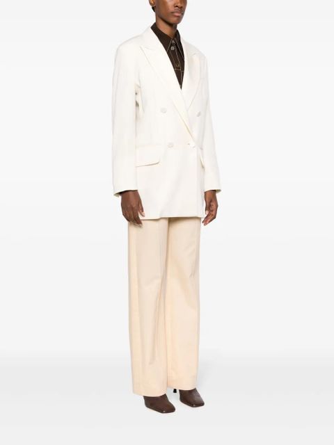 Max Mara double-breasted virgin wool blazer - Neutrals