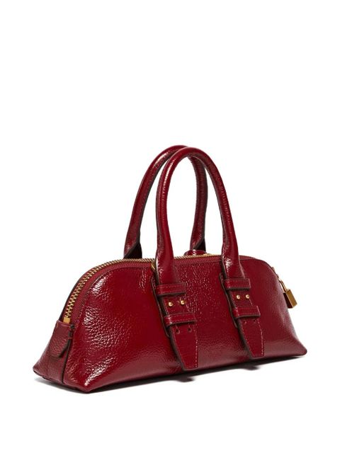 PINKO buckle-lock leather tote bag - Red - zdjęcie produktu nr 2