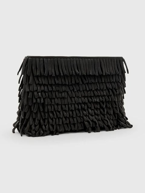 AllSaints torebka skórzana BETTINA kolor czarny W448XC - zdjęcie produktu nr 2