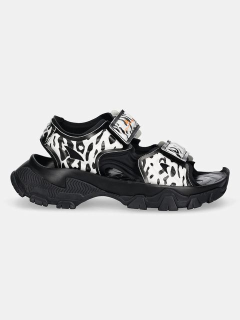 adidas by Stella McCartney sandały Hika Sandal Canvas AOP damskie kolor czarny IF1797 - zdjęcie produktu nr 2