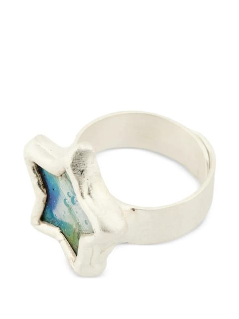 Poison Drop Lab star plated ring - Silver