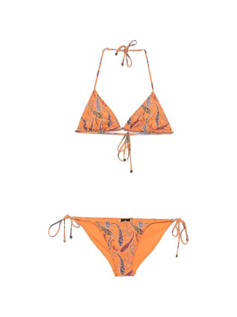 ETRO paisley-print triangle bikini - Orange - zdjęcie produktu nr 1