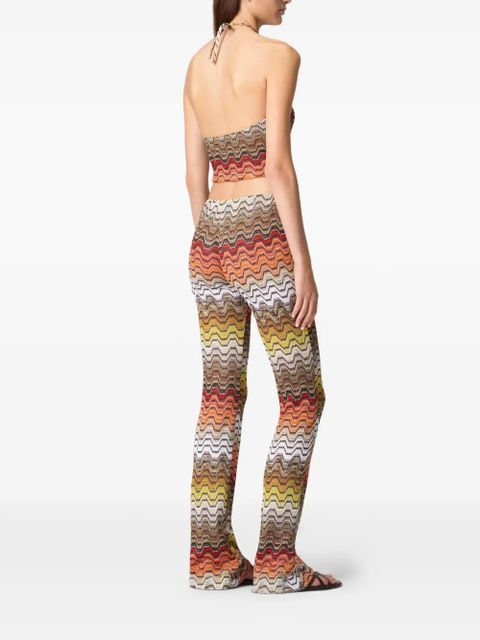 Missoni chevron-pattern halterneck top - Neutrals