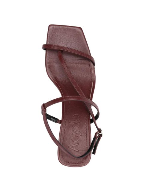 Aeyde strappy square toe sandals - Red