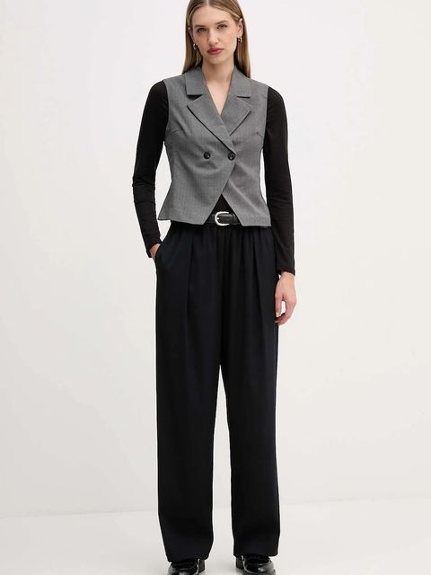 United Colors of Benetton kamizelka kolor szary dwurzędowa 2X8MDJ00O - zdjęcie produktu nr 2