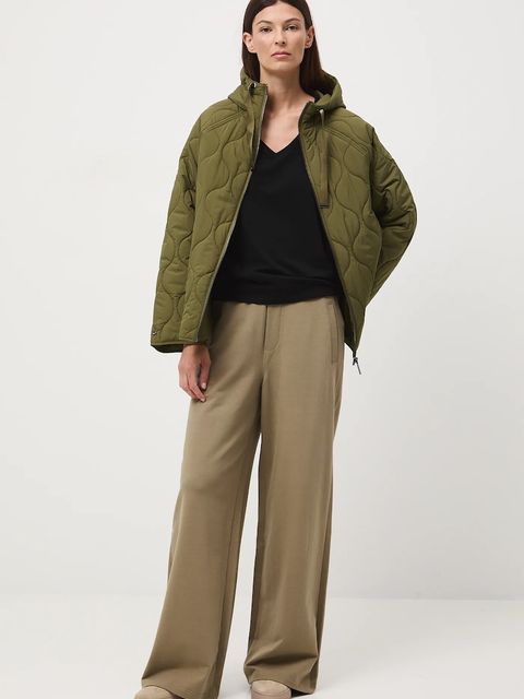 Medicine kurtka damska kolor zielony przejściowa oversize