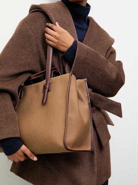 Answear.LAB płaszcz wełniany kolor brązowy