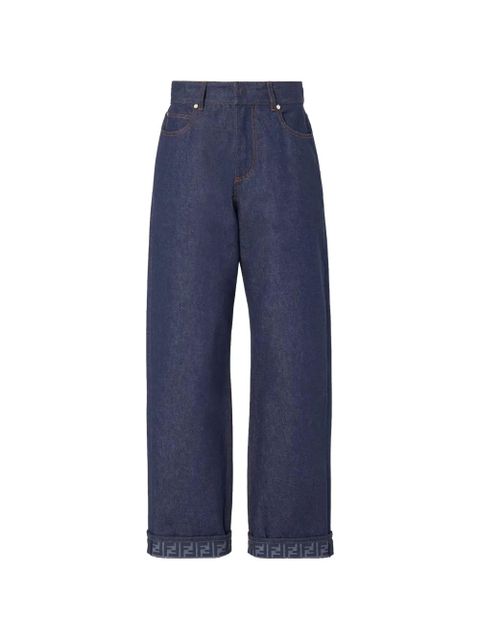 FENDI five-pockets denim jeans - Blue - zdjęcie produktu nr 1