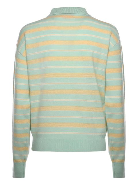 Guest In Residence striped polo top - Green - zdjęcie produktu nr 2
