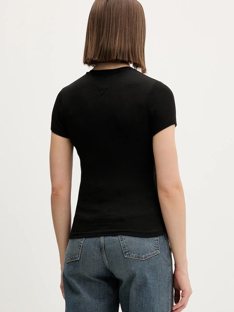 Tommy Jeans t-shirt damski kolor czarny DW0DW21838
