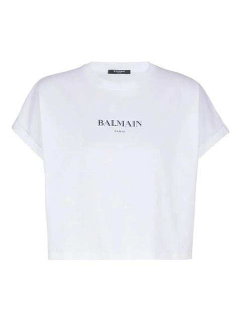 Balmain logo-print cotton T-shirt - White - zdjęcie produktu nr 1