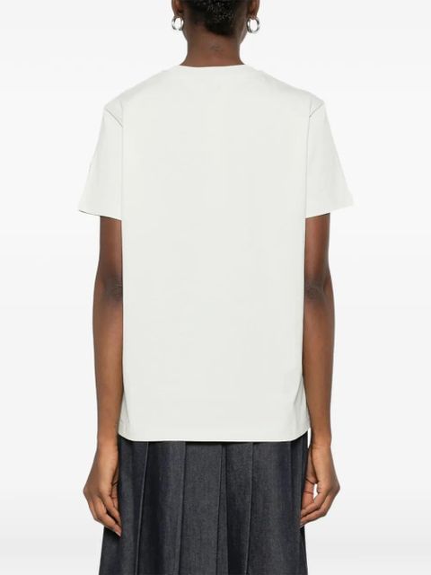 Moncler embroidered logo T-shirt - Neutrals