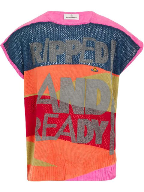 Vivienne Westwood distressed vest - Orange - zdjęcie produktu nr 1