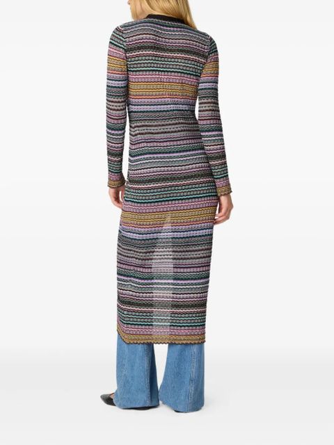 Missoni striped-pattern buttoned cardigan - Blue