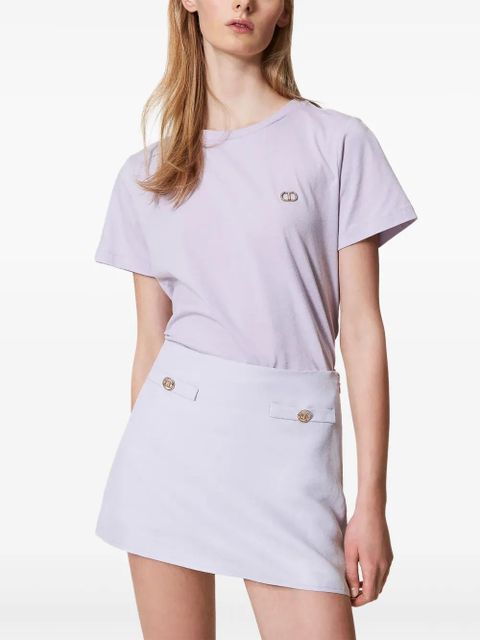 TWINSET logo-plaque T-shirt - Purple - zdjęcie produktu nr 2