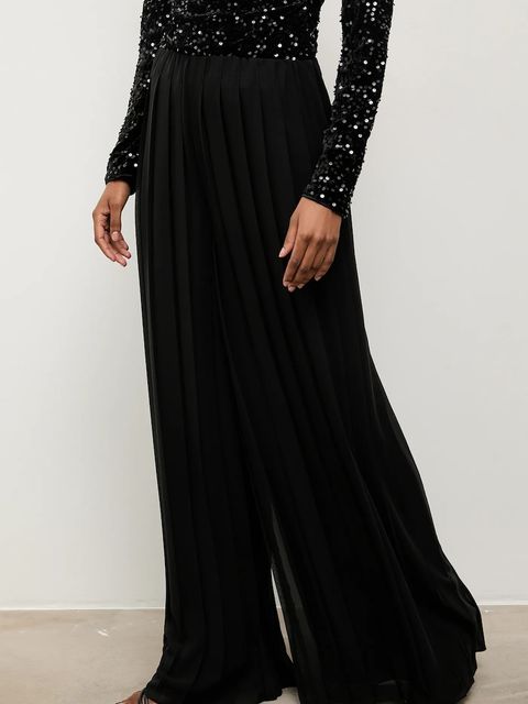 Answear.LAB spodnie damskie kolor czarny szerokie high waist - zdjęcie produktu nr 1