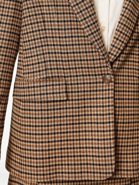 TWINSET checked-print single-breasted blazer - Brown