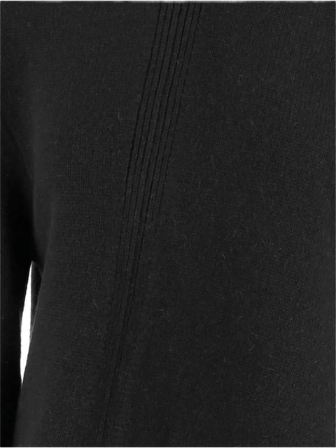 Jil Sander asymmetrical ribbed sweater - Black