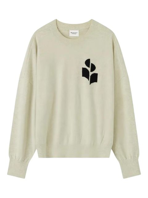 ISABEL MARANT logo-embroidered crew-neck sweater - Grey - zdjęcie produktu nr 1